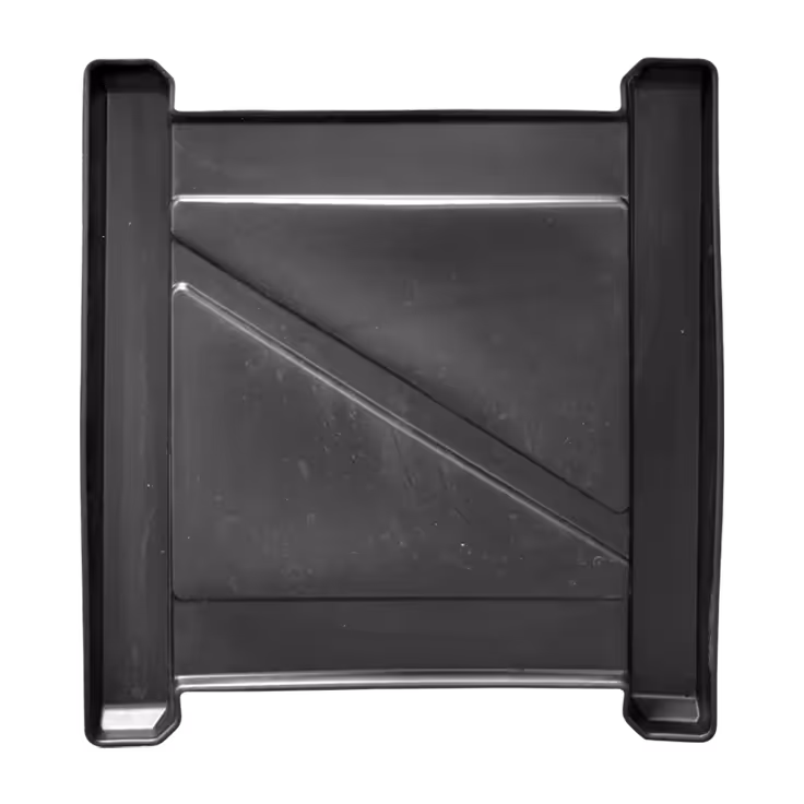 Black Pioneer Containment Tray with a diagonal design and raised edges.