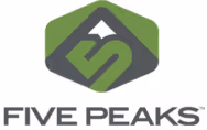 Five Peaks logo with a stylized green and gray mountain peak icon above text.