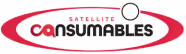 Logo featuring the text Satellite Consumables with a red elliptical orbit design.