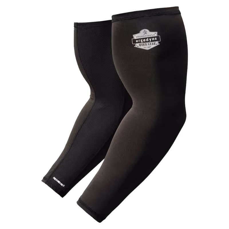 Black arm sleeves with a logo that reads "eredaynd Work Gear" on one sleeve.