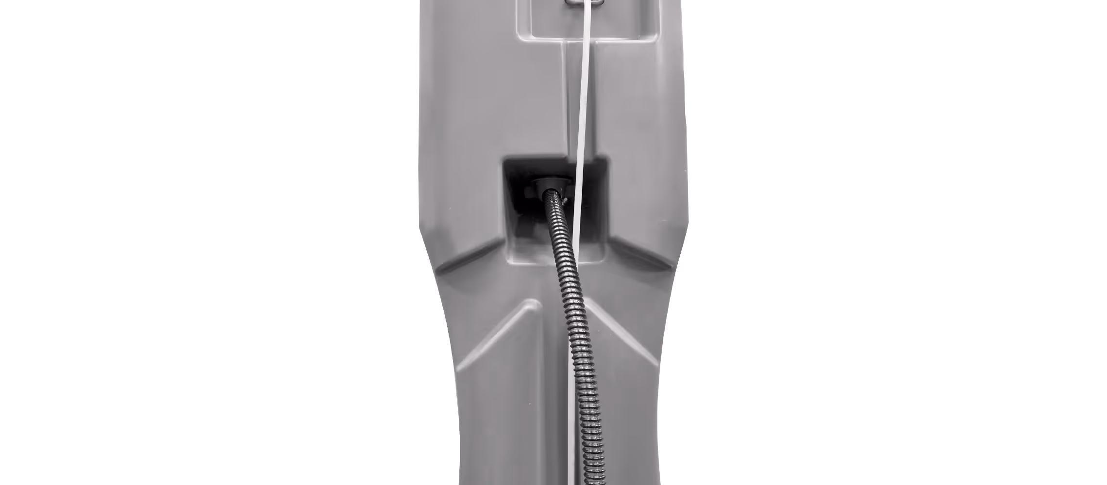 A sleek, gray AgWash device with a coiled hose, designed for agricultural cleaning.