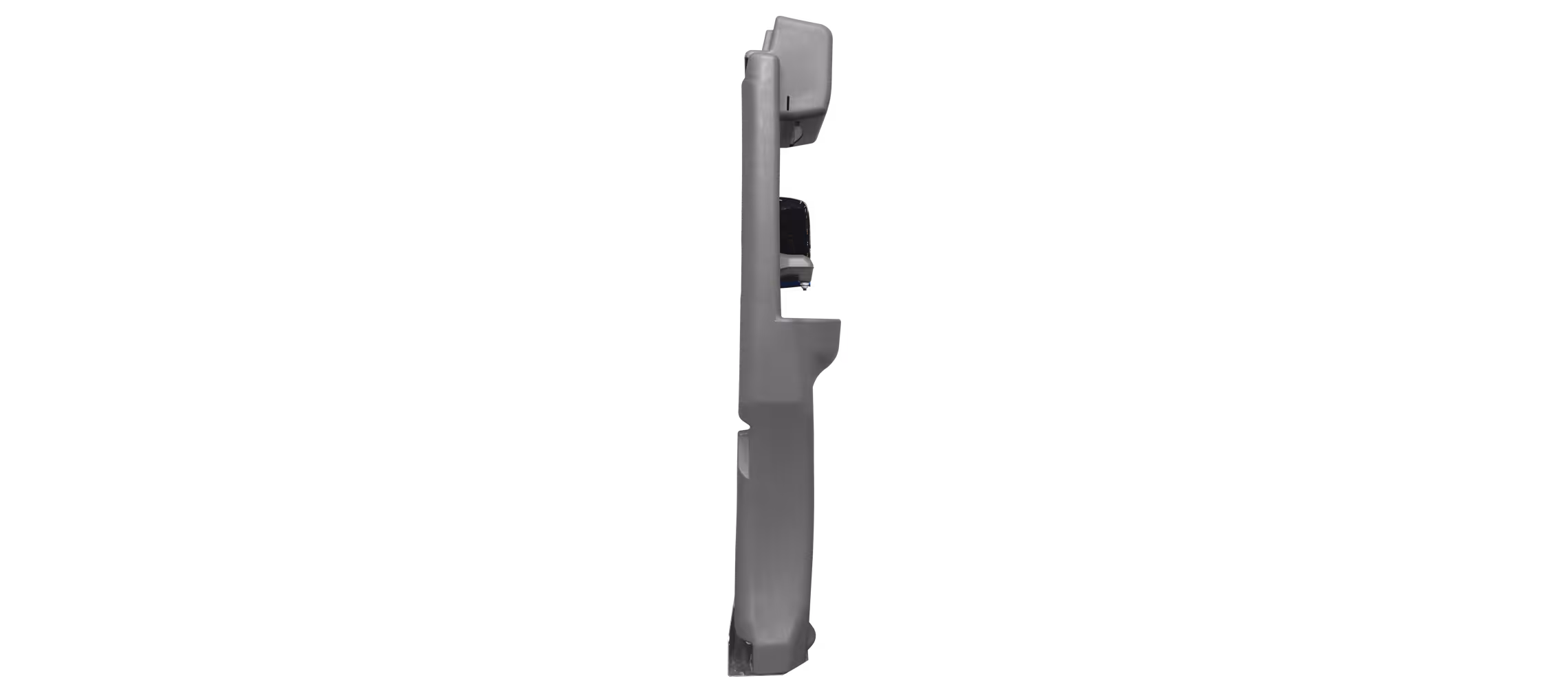 Side view of an AgWash device, showing its slim profile and attached components.
