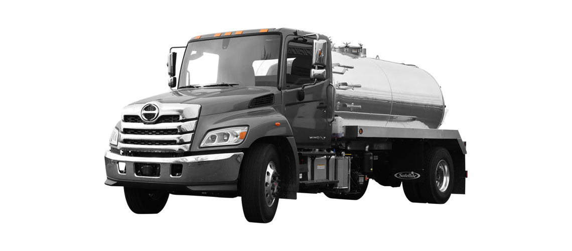 Gray MAL 2500 truck with a silver cylindrical tank on the back and front grille design.