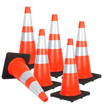 Cone- Sfty 28in W/REF/STR 6/pk
