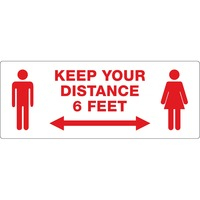 Decal- Keep Your Distanc 15/PK