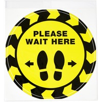 Decal- Please/Wt/Here Blk/Yell