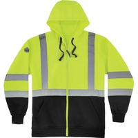 Hoodie- HiVis ZU med Blck/Lime