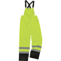 Rainwear- Bib Rflct (M) Bk/Lm