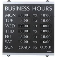 Sign- Business Hours