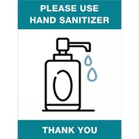 Sign- Please use hand sanitize