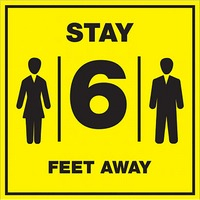 Sign- Stay 6 feet Away