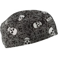 Skull Cap- BK&Wt Skull O/S 6ct