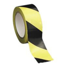 Tape- Blk&Yel Diag Stripe 36yd