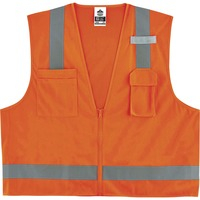 Vest- Eco Rflct Zip XS Orange