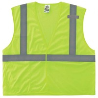 Vest- Mesh Rflct Pkt XS Lime