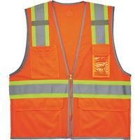 Vest- Two Tone Zip XS Orange