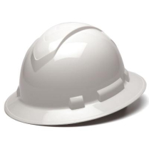 Hard Hat- F/Brim Log Whte 12/C