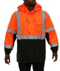 Parka- Mesh W/Det/HD OG/BK 6XL