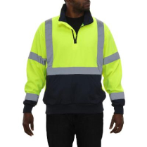Sweatshirt- Flee/Zip LM/NV 2XL