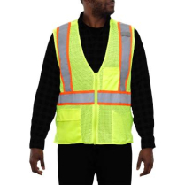Vest- Break Zip Contr Lime 7XL
