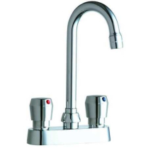 Faucet- Ht/Cld 4 Gsneck Chrome