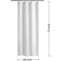 Curtain- Shower Fab 36x72 Whte