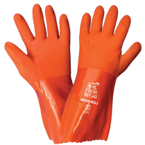Glove- Orng Dbl-Dp PVC 12in L