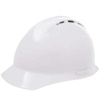 Hard Hat- Vent Rachet White