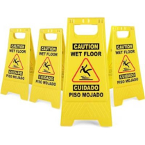Sign- Wet Floor Sfty Ylw 4/PK