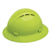 Hard Hat- Full Brim Vent Lime