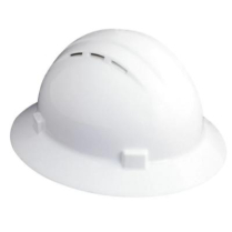 Hard Hat- Full Brim Vent White