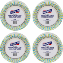 Paper Plate- 10" Print 4pk/cs