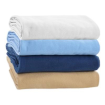 Blanket- Twin Navy Tan Blue