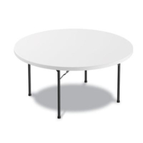 Folding Table- Wht Round Table