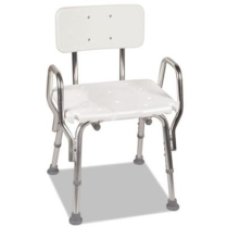 Shower Chair- White/Silver