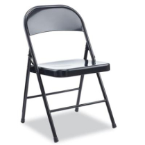 FOLDING CHAIR- 275LB, BLK 4/CS