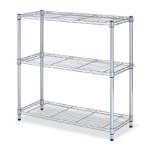 WIRE SHELVING-3 SHELF SILVER