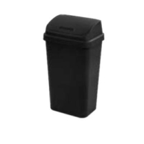 WASTEBASKET - 13 GAL 4/PK BLCK