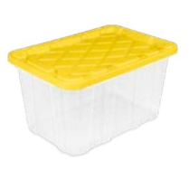 TOTE - 27 GAL 4PK CLR/YLW TOP