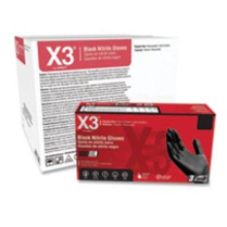 NITRILE GLOVES - 3M 9.5 BLK 2X