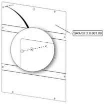 Sanitrax- S2 Plate Sd RAL 9010