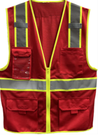 Vest- EnVis 5-Pkt Zip Red 2XL