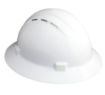 Hard Hat- Full Brim 6-Pt White