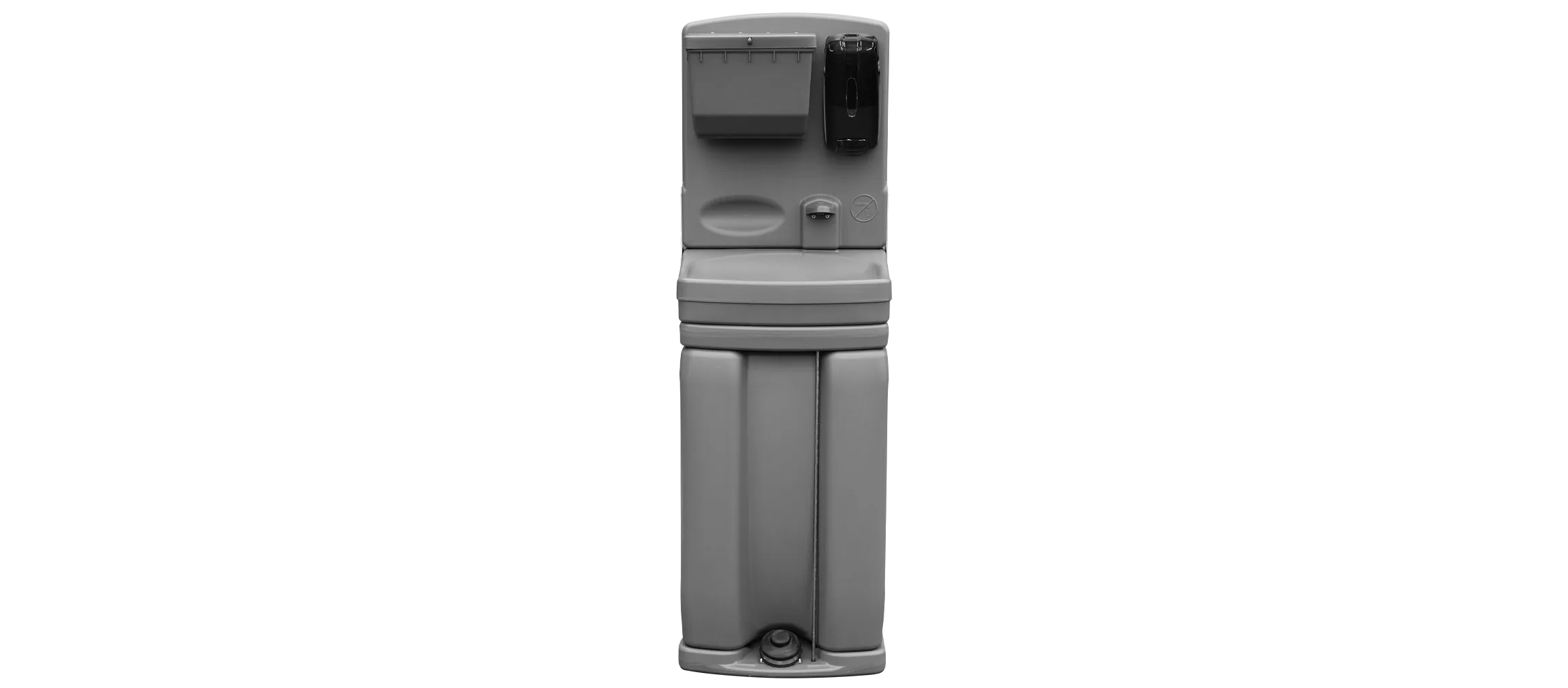 Gray water cooler with a top-loading dispenser and a control panel on the front.